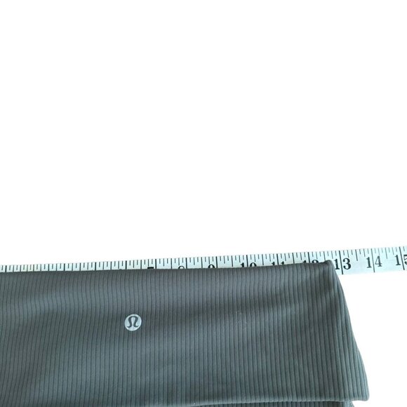 Lululemon Align Ribbed Waist Cropped Pants 4 Olive‎ Green Yoga Capri 22.5'' - Picture 6 of 8